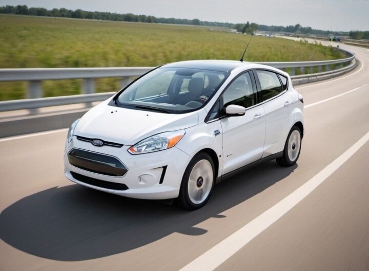 Ford electric car white