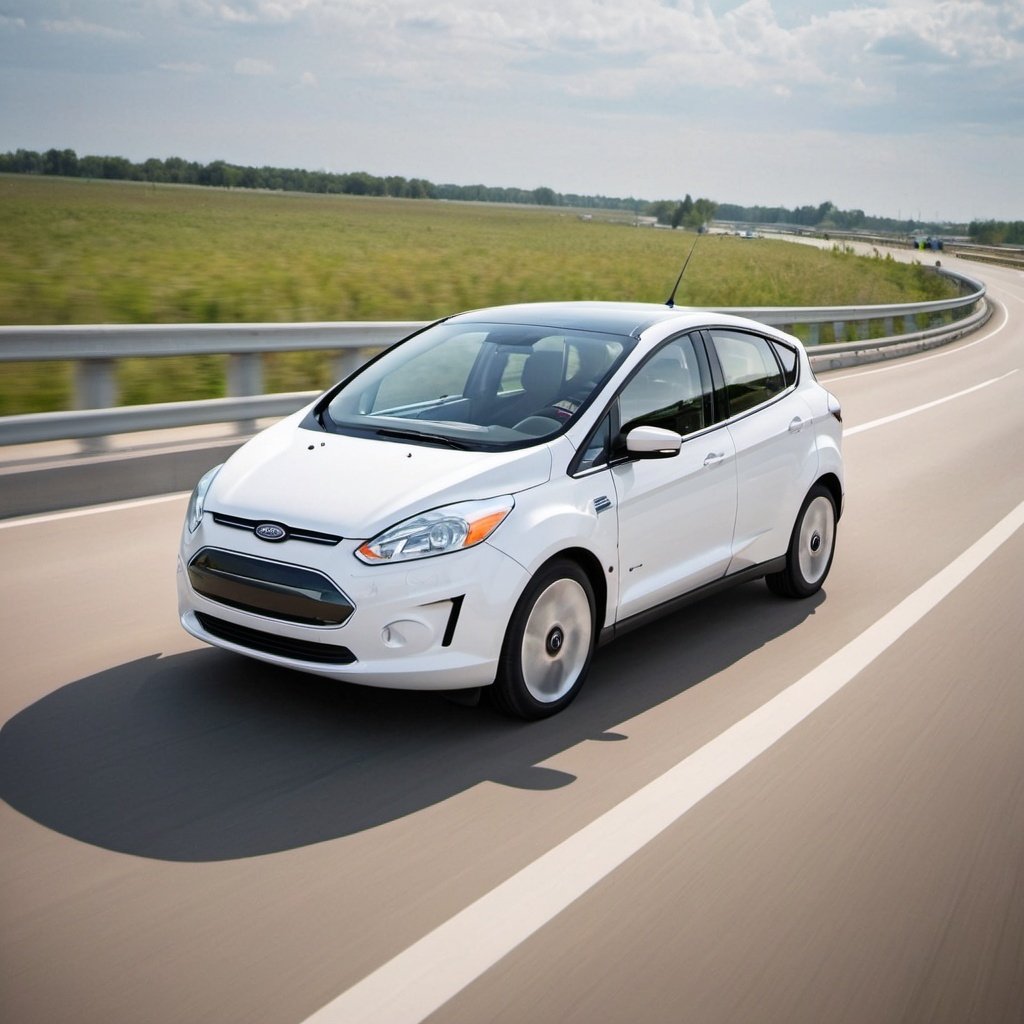 Ford electric car white